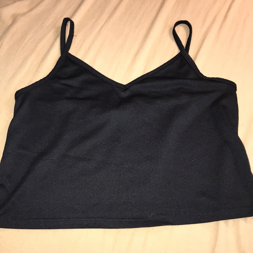 Black Silk Tank Top